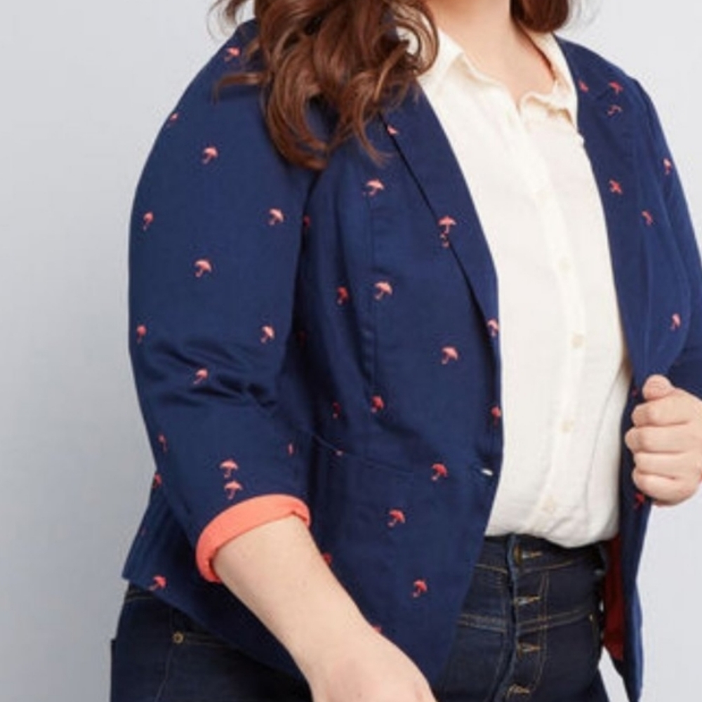 Legendary Lifestyle Umbrella Print Blazer NWT